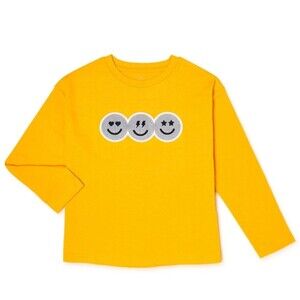 Wonder Nation Girls' Long sleeve Embellished T-shirt Size XS